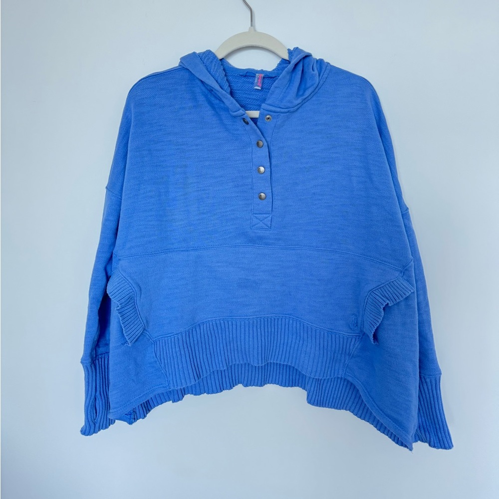 Free people fpmovement pullover hoodie longsleeve size extra small blue